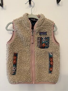 Patagonia Retro-X Fleece Vest Floral Print Reversible 6-12M